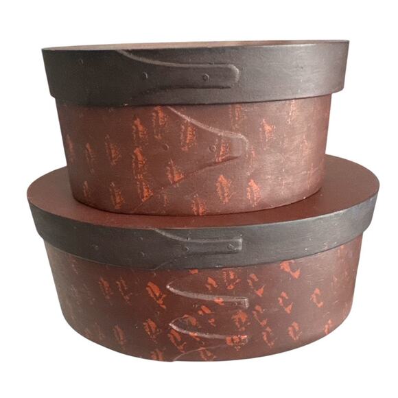 Set of Two Shaker Style Oval Balsa Boxes Heart Lids - Picture 6 of 10